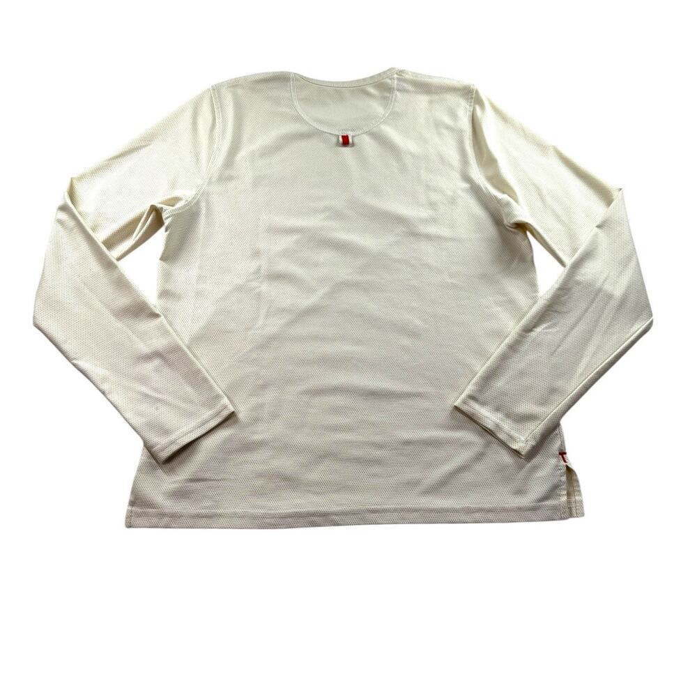 Tracksmith Van Cortlandt Long Sleeve Running Shirt Womens M Ivory Workout - Picture 2 of 11